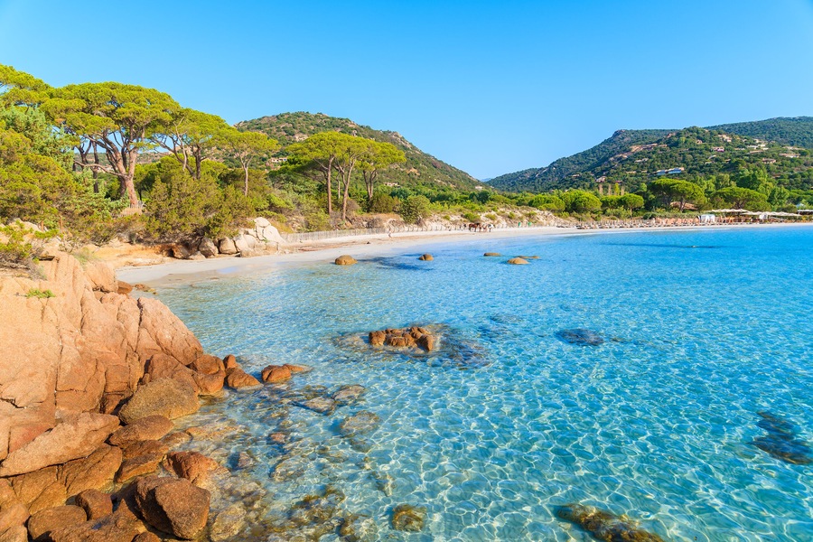 Azure crystal clear sea water of Palombaggia beach on Corsica island, France, Shutterstock ID 295494956, SF SSA Case with Manager Approval: Case 07151371, Job: Prepay credit, Client/Licensee: , Other: