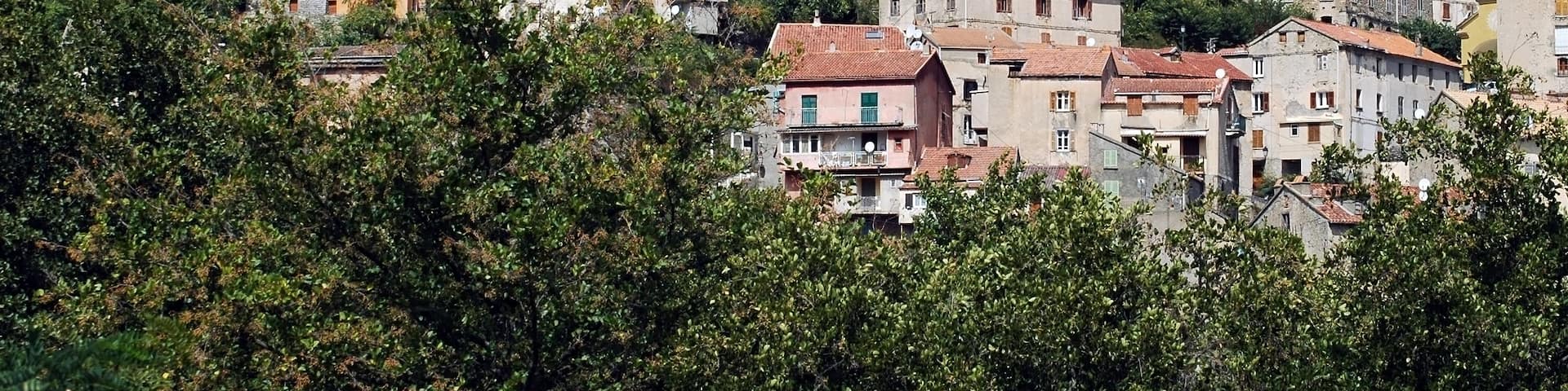 Corte citadel, the capital city of Corsica, France