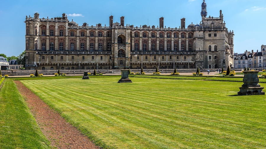 Chateau de Saint-Germain-en-Laye, around 13 miles west of Paris. Work at Chateau was begun in 1124 by Louis VI as a fortified hunting-lodge. It now - National Museum of Archaeology. France.; Shutterst