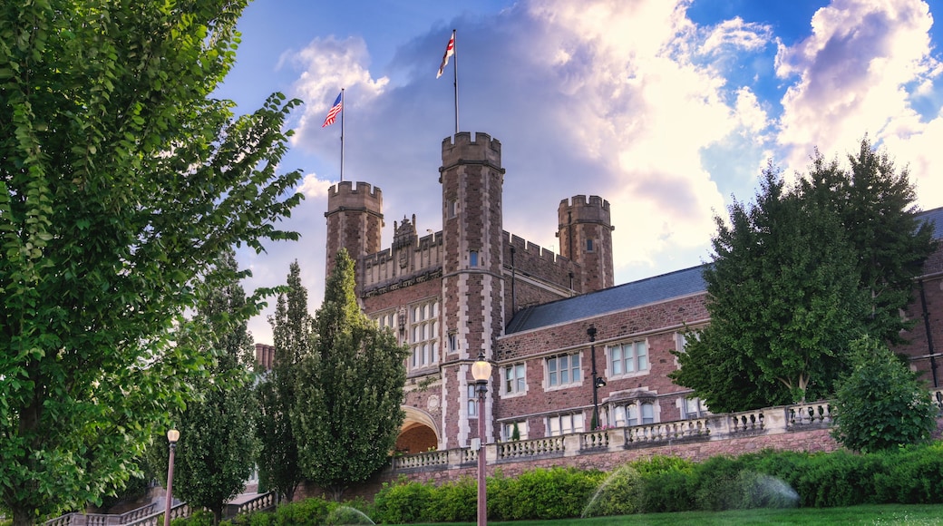 St. Louis, Missouri - 08.22.2021 - Brookings Hall on the Danforth Campus of Washington University in St. Louis.