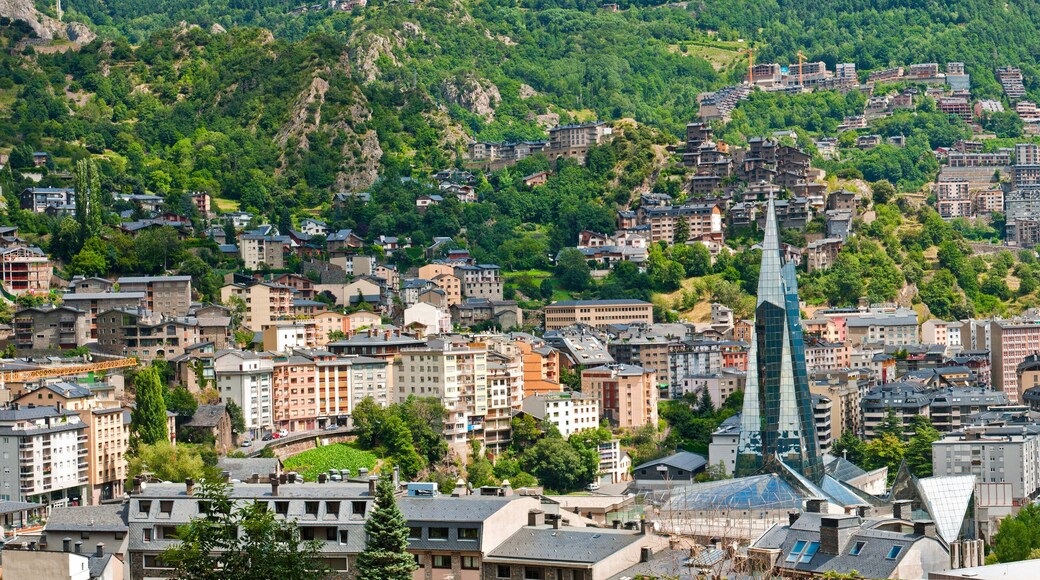 Aerial view of the Andorra la Vella, Andorra