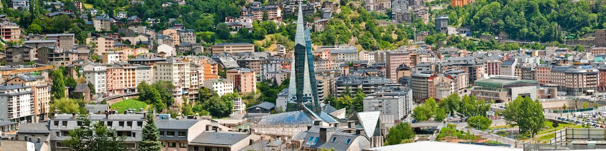 Aerial view of the Andorra la Vella, Andorra