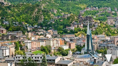 Aerial view of the Andorra la Vella, Andorra