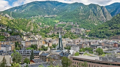 Aerial view of the Andorra la Vella, Andorra