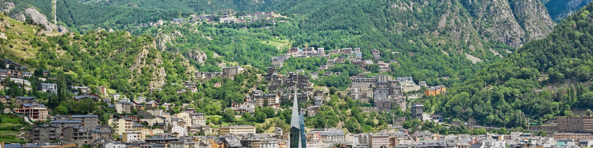 Aerial view of the Andorra la Vella, Andorra