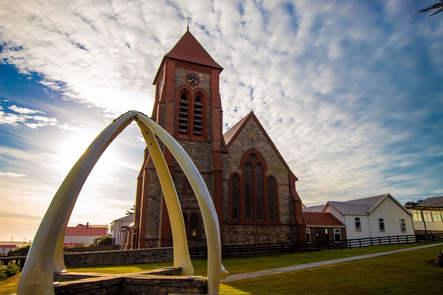 Christ Church Cathedral, Stanley, Falkland island (Malvinas Island)