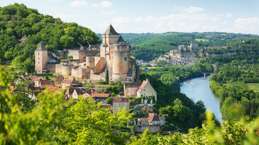 Village of Castelnaud-La-Chapelle in Dordogne department in France