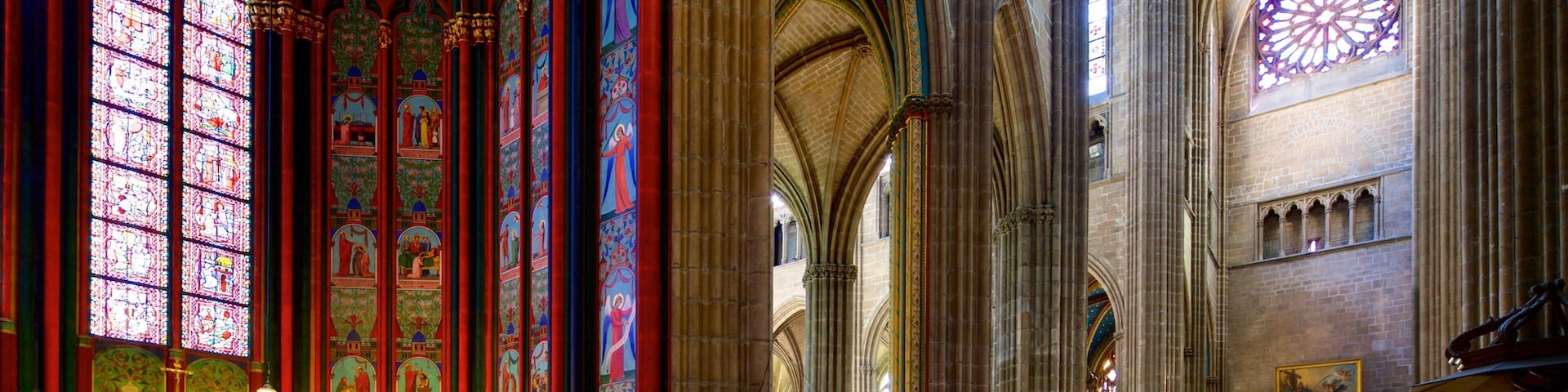 Catedral de Limoges mostrando uma igreja ou catedral, elementos de patrimônio e vistas internas