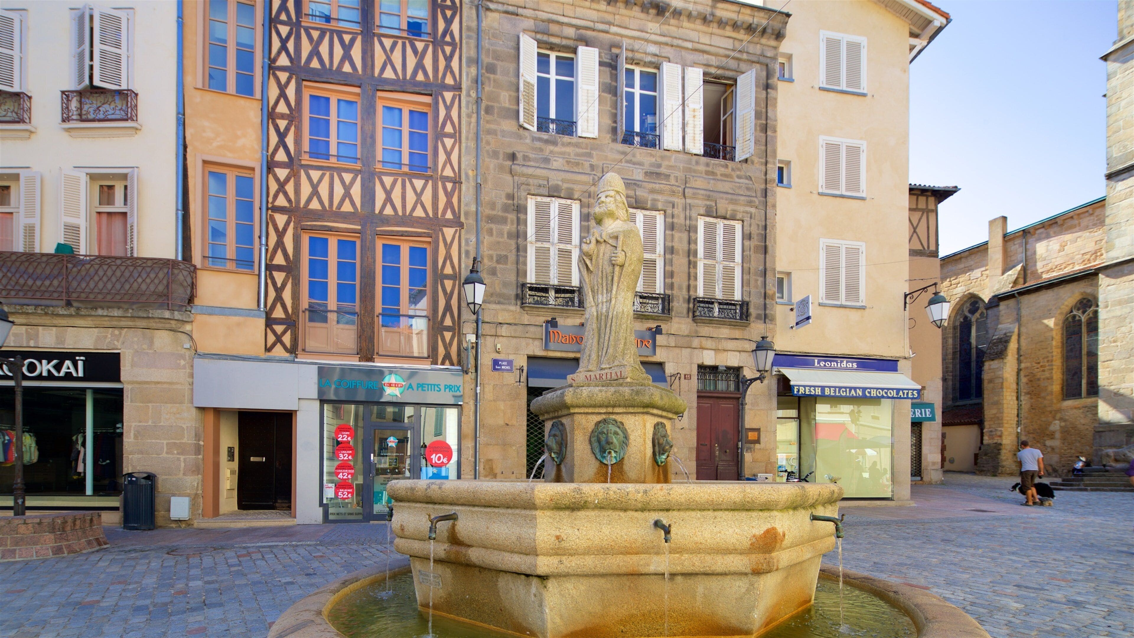 Musee National Adrien Dubouche which includes a statue or sculpture and a fountain