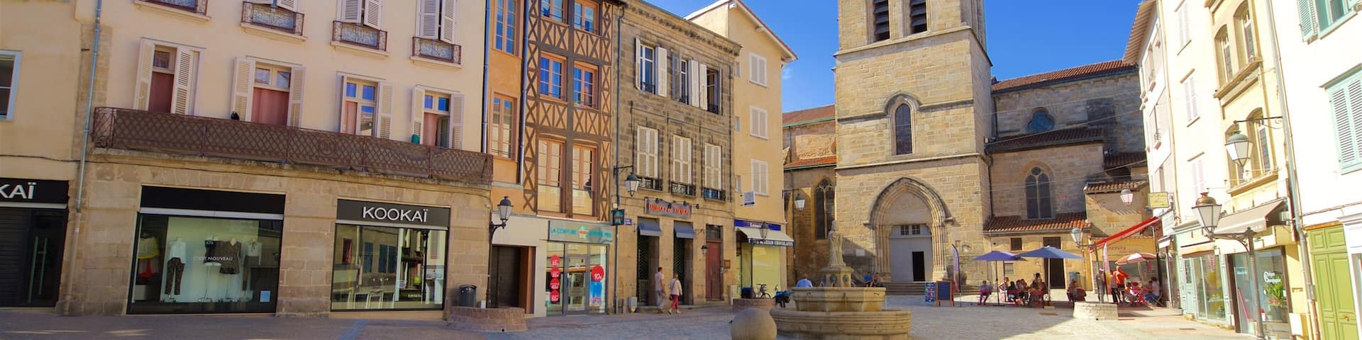 Church of St-Michel-des-Lions showing heritage architecture and a square or plaza