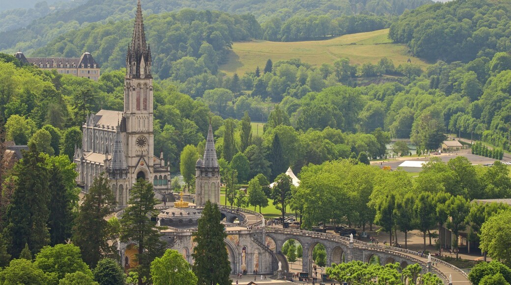 Notre-Dame de l\'Immaculee-Conception featuring heritage architecture, a church or cathedral and landscape views