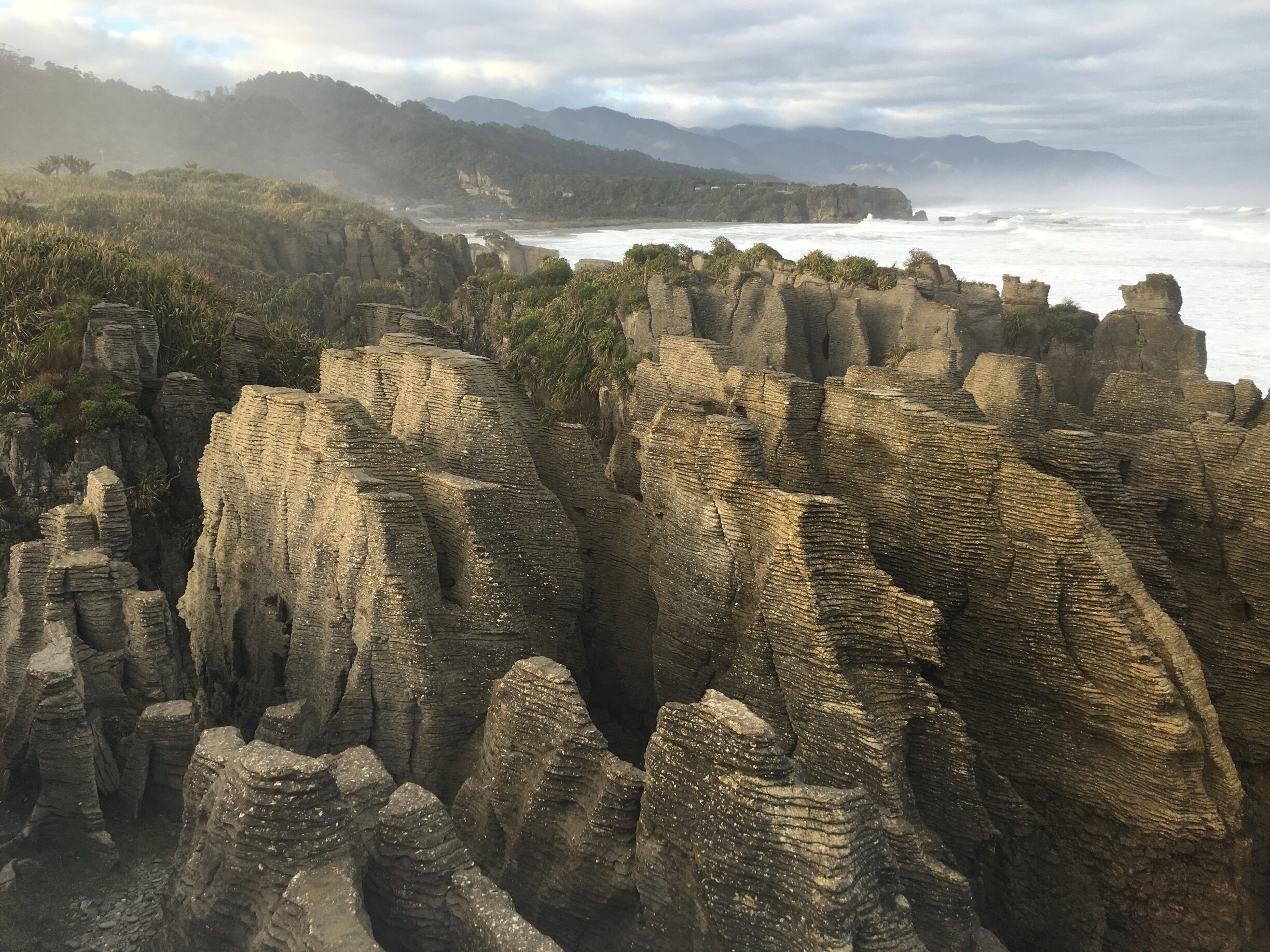 This place is magical! The Pancake rocks and blowholes of Punakaiki. Quick stopover before my next meeting #westcoastNZ #LifeAtExpedia