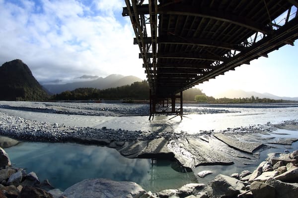 From under the bridge. Sunshine glazes the glacial runoff just down from the terminal face.
#newzealand #hiking #adventure #travel