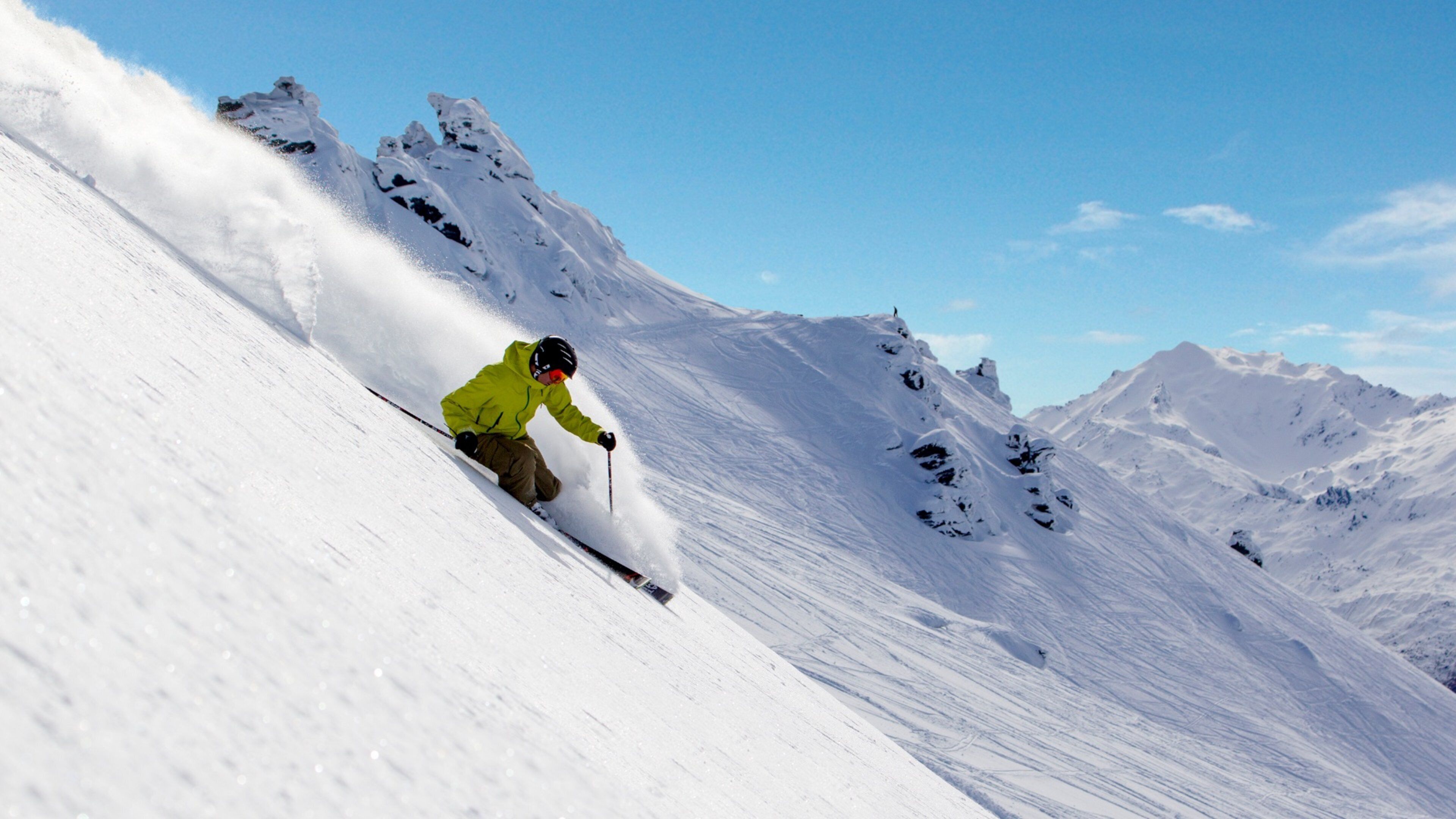 Treble Cone showing snow and snow skiing