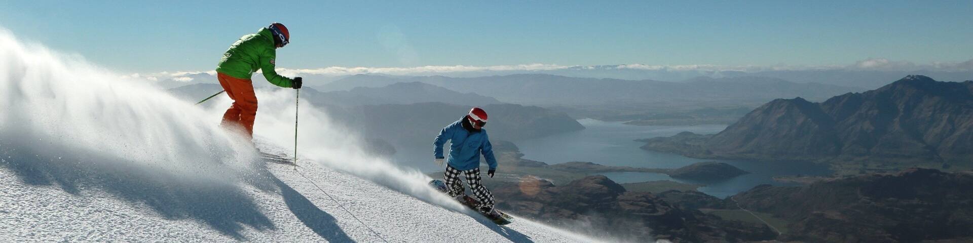 Treble Cone featuring snow skiing, snow and snow boarding