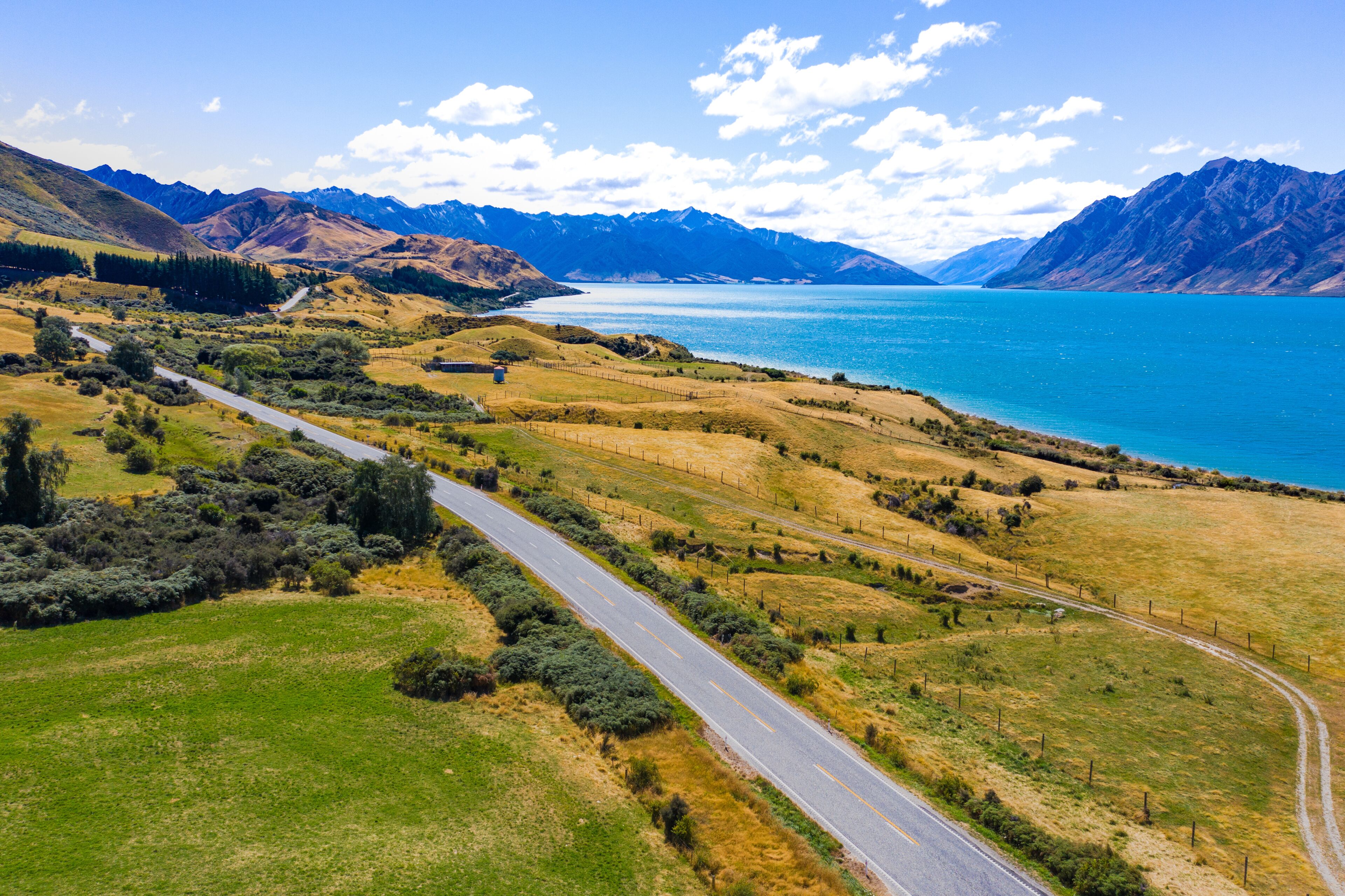 Scenic Drive along beautiful Lake Hawea from Wanaka to Makarora.  A place of vivid beauty, mountainous extremes and legendary fishing spots.