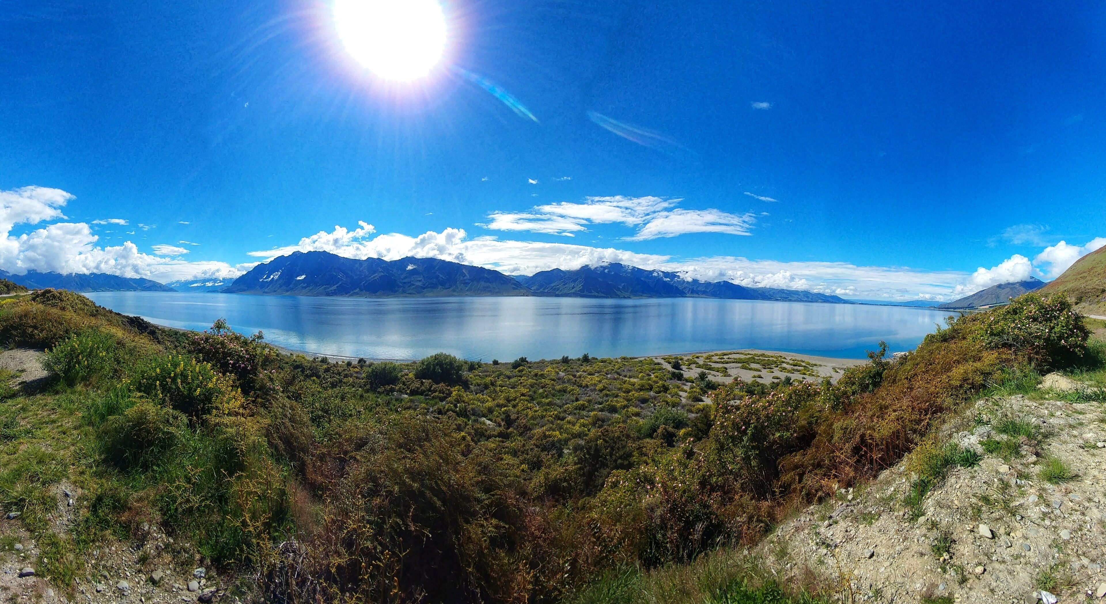 The many stopping areas along route 6 to snap a shot of Lake Hawea.
