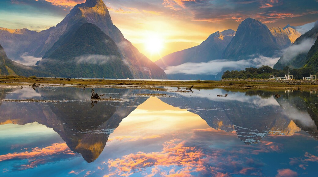 The Milford Sound fiord. Fiordland national park, New Zealand
