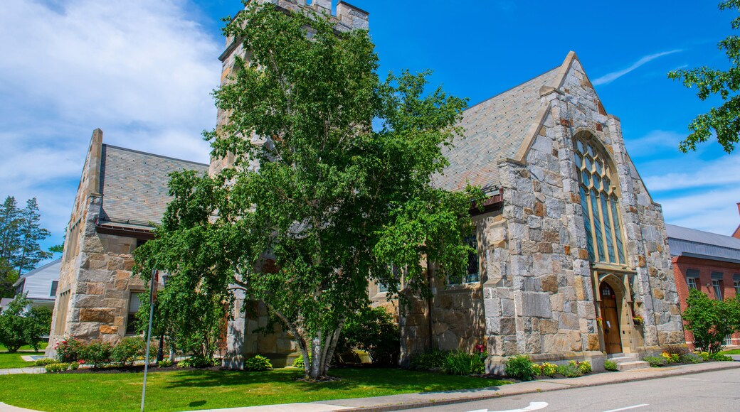 Phillips Church in Phillips Exeter Academy in town center of Exeter, New Hampshire NH, USA.