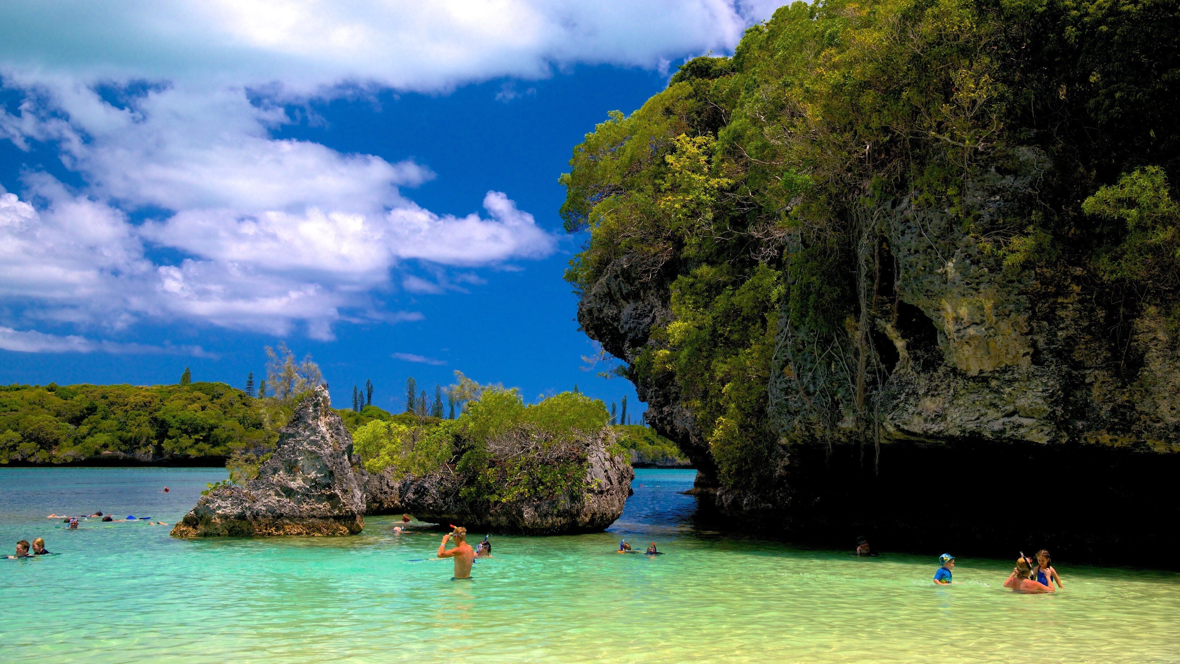 Plage de Kanumera montrant vues littorales