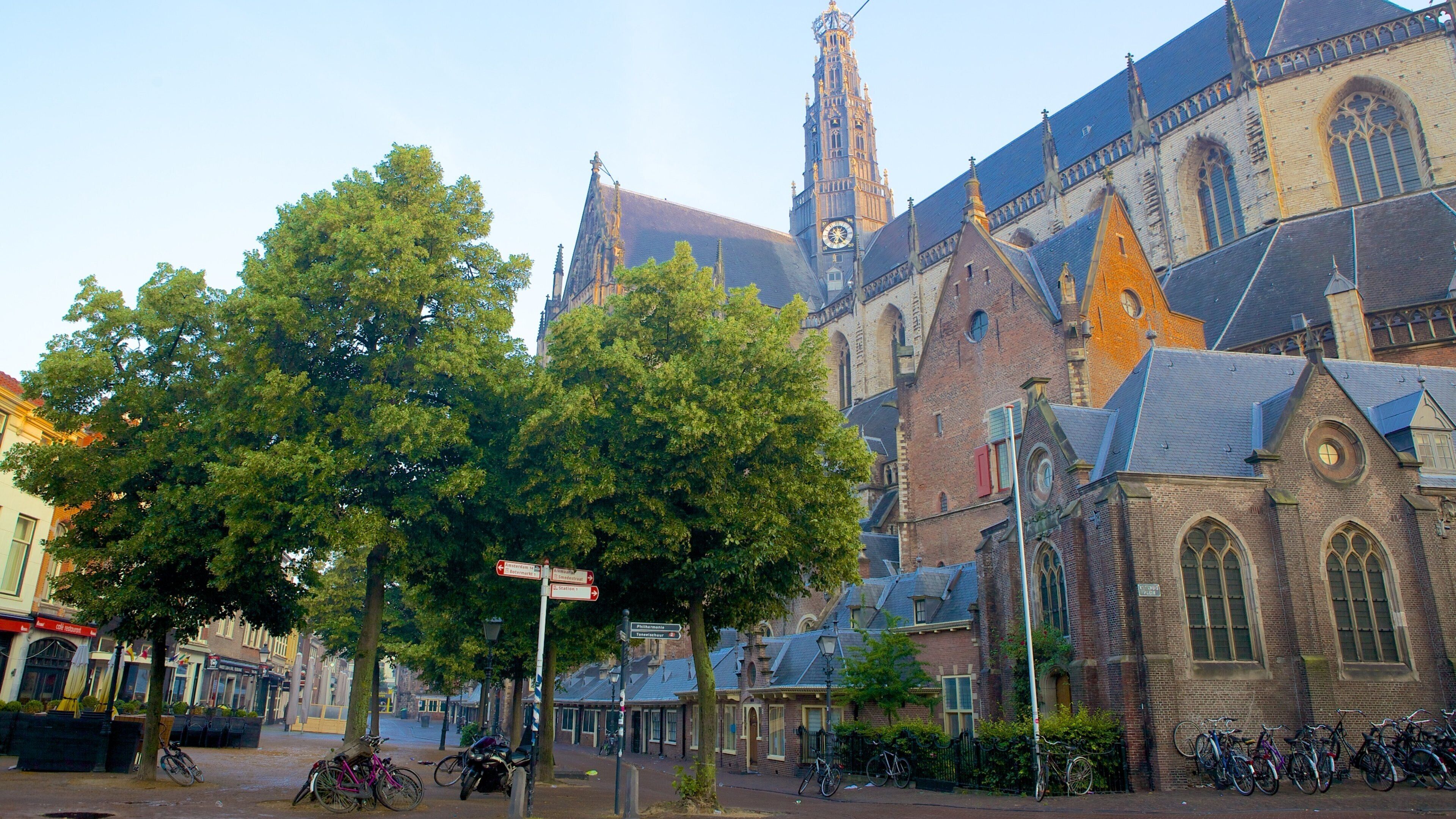Grote Kerk featuring street scenes