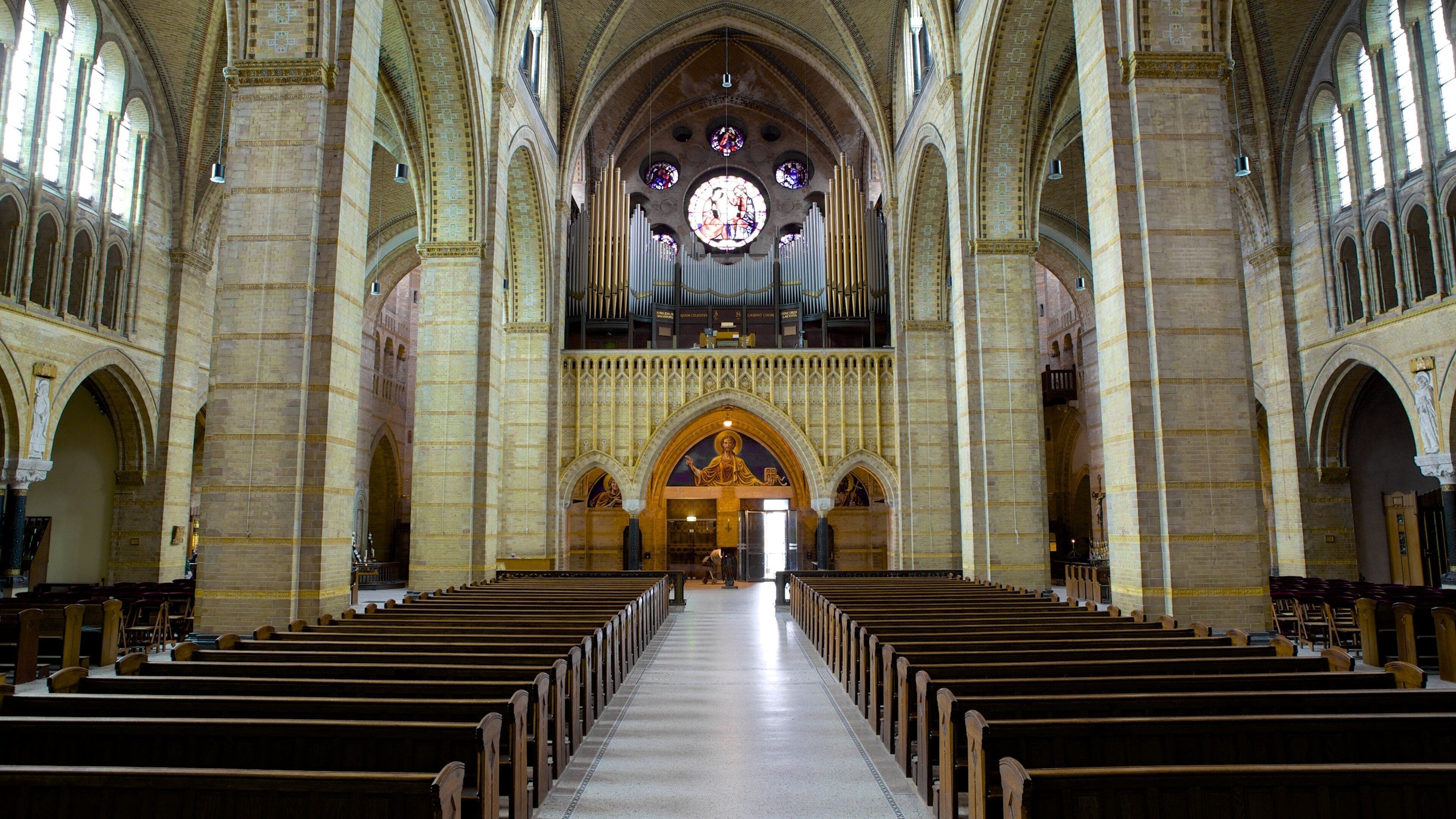 Cathedral of Saint Bavo which includes religious elements, a church or cathedral and interior views