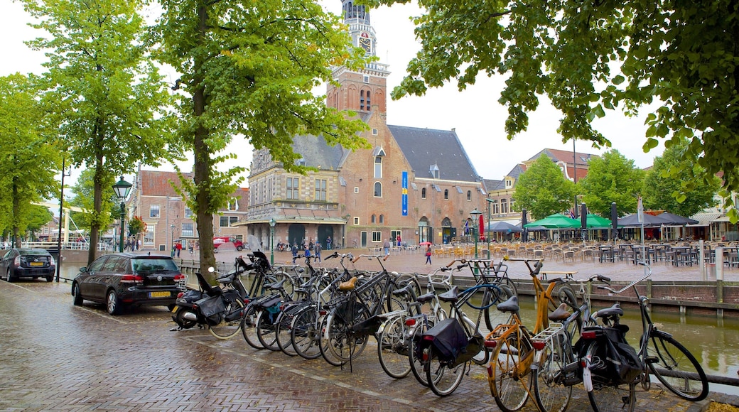 와그 이 포함 거리 풍경 과 자전거 타기