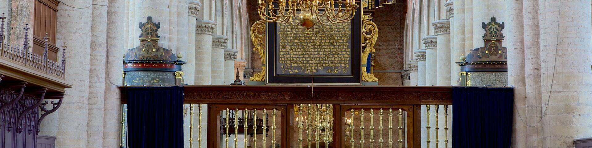 Pieterskerk featuring a church or cathedral, interior views and heritage architecture