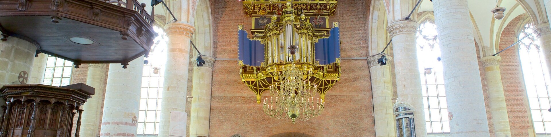 Pieterskerk mit einem Innenansichten, historische Architektur und Kirche oder Kathedrale