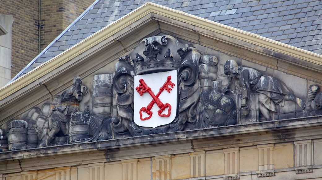 Waag showing signage and heritage architecture