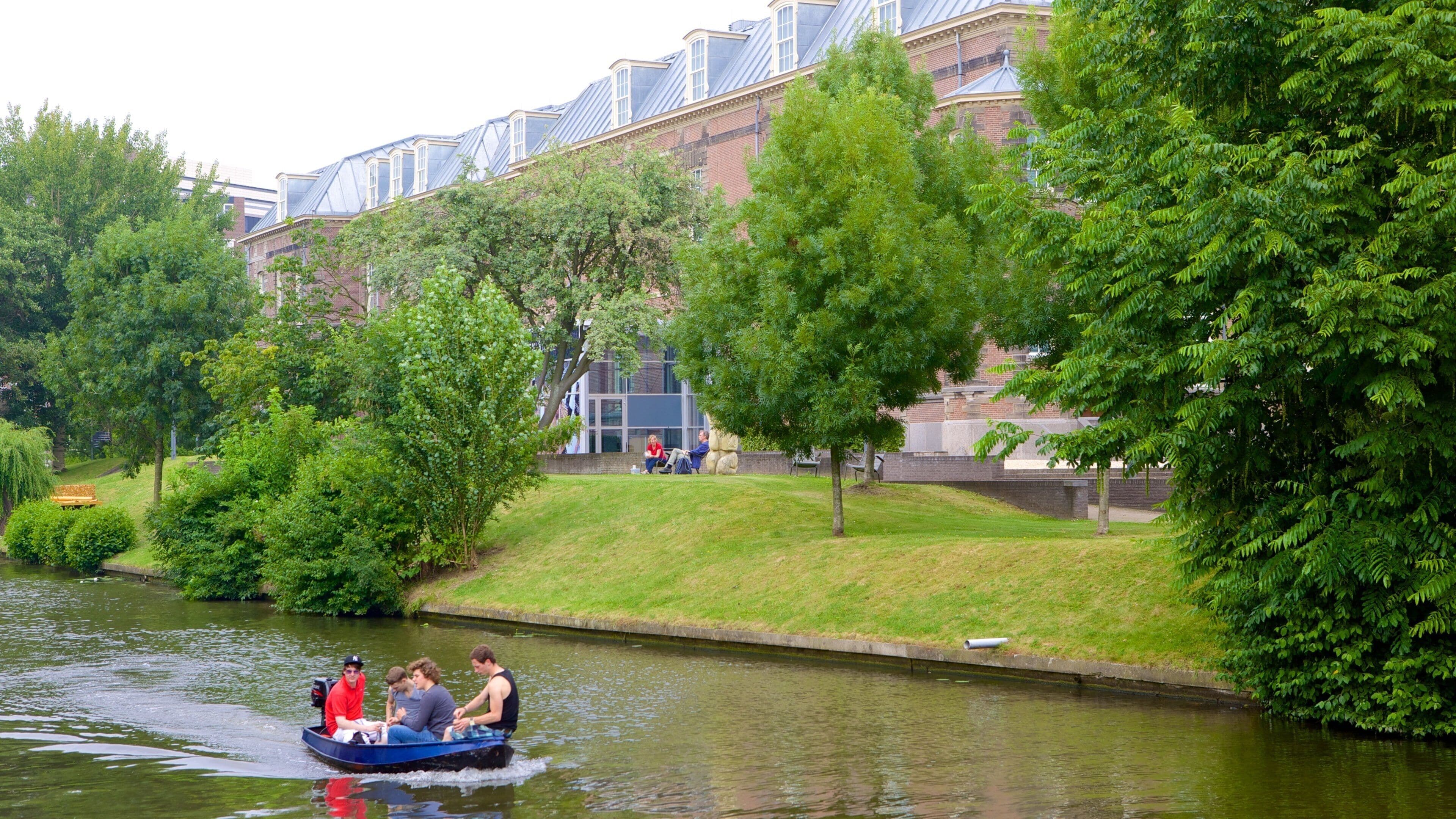 National Museum of Ethnology showing boating, a lake or waterhole and a river or creek