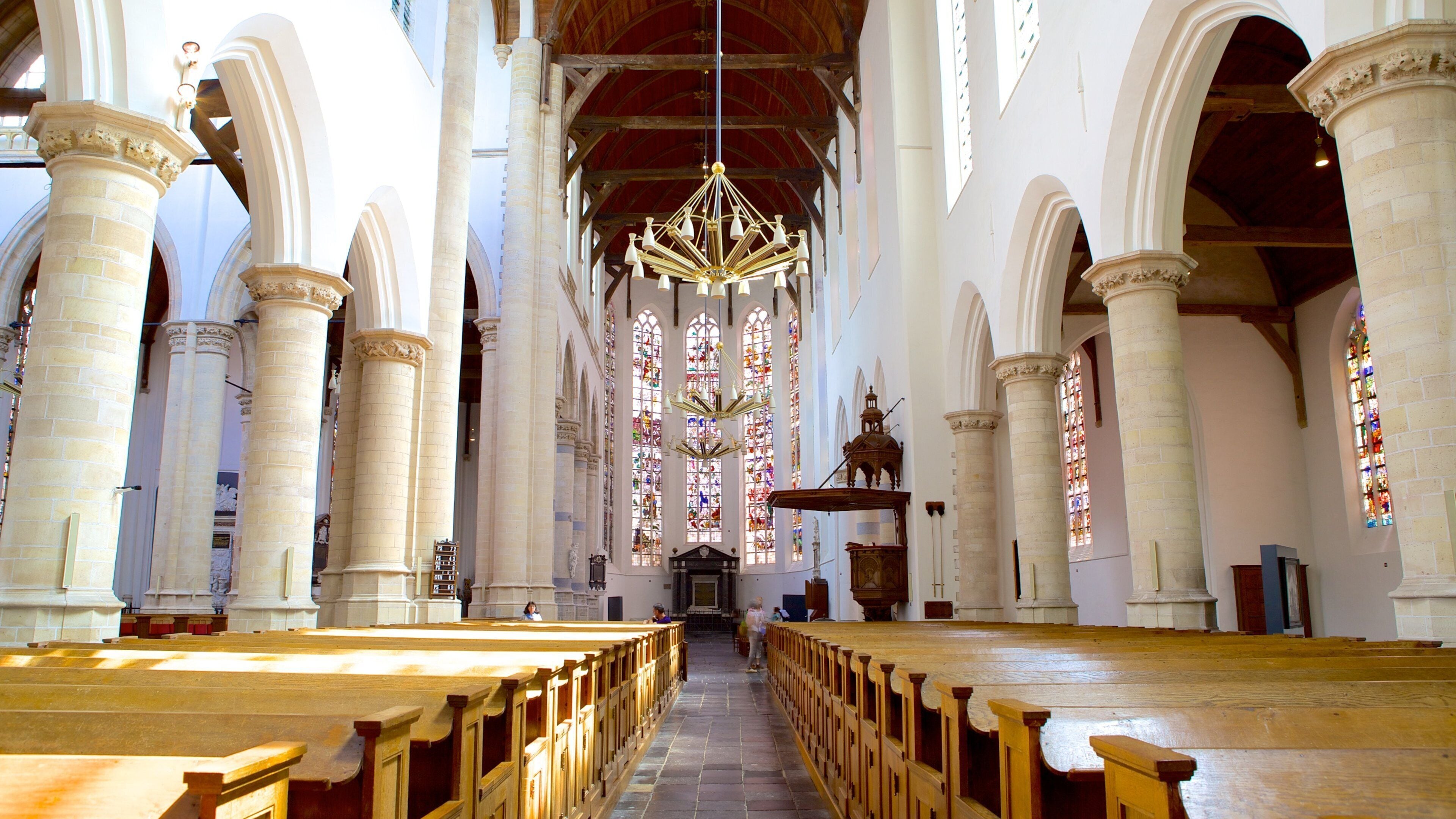 Oude Kerk caracterizando vistas internas, aspectos religiosos e uma igreja ou catedral