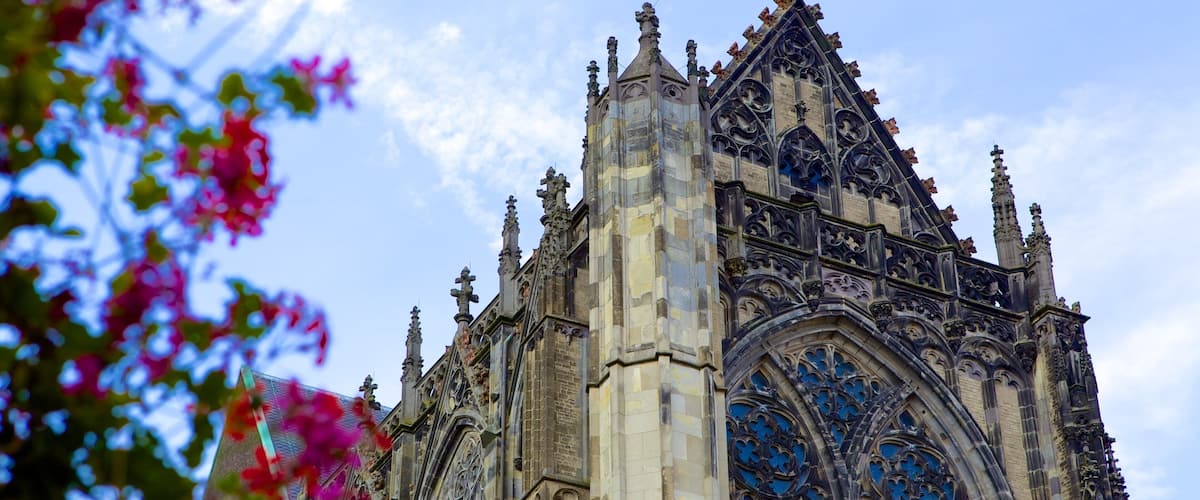 Domkerk johon kuuluu uskonnolliset aiheet, kirkko tai katedraali ja taide
