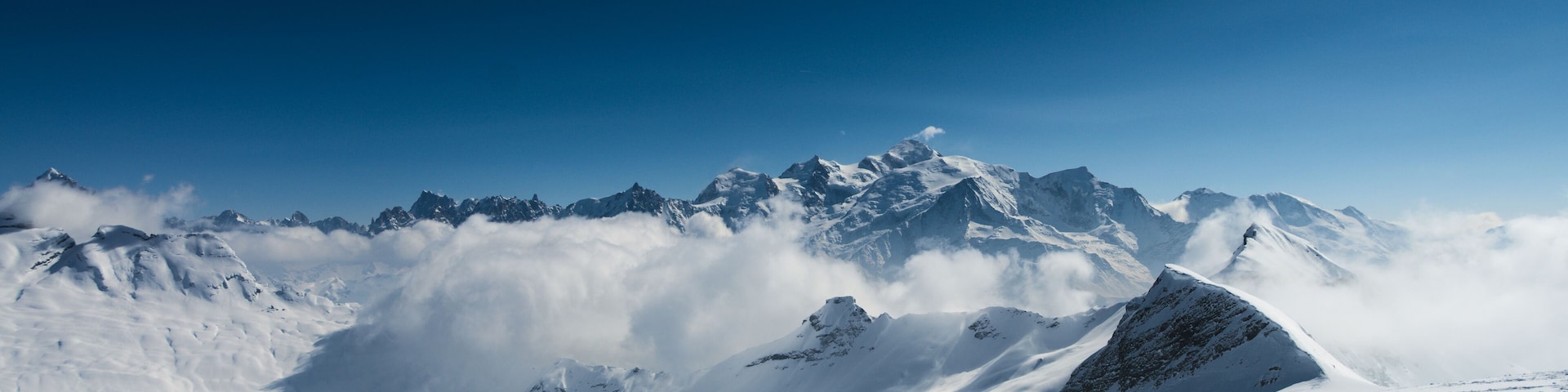 High winter mountains, Flaine ski resport, Alps, taken in March 2016., Shutterstock ID 410750326, Purchase Order: -