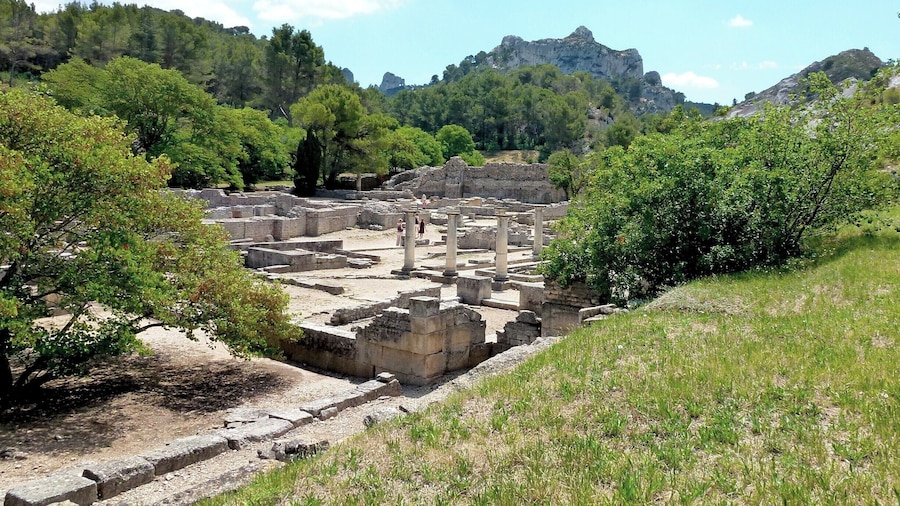 The remains of this ancient Celtic/Roman town are actually huge - or maybe they just felt that way on such a hot July day...