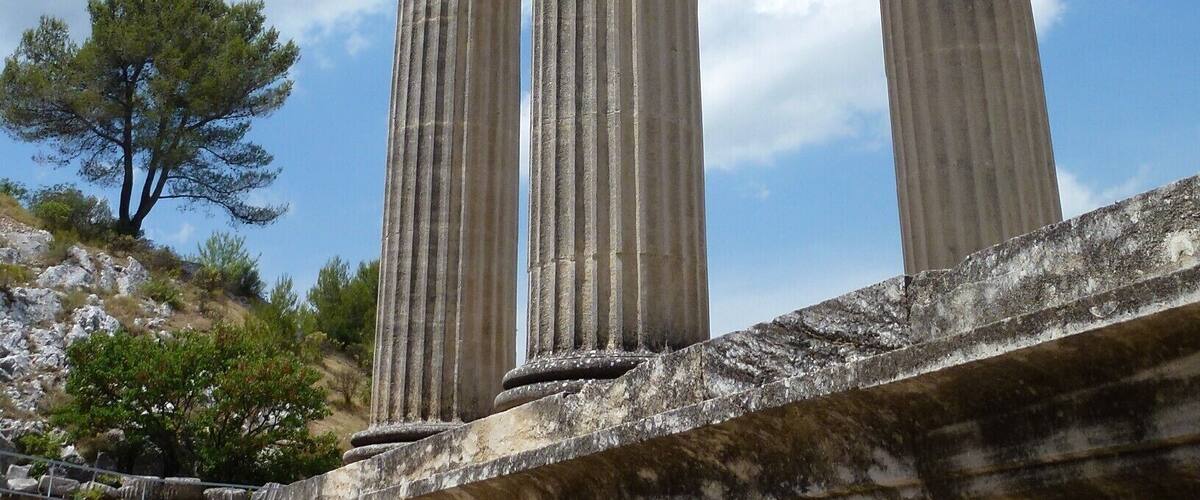 The remains of the temple in the town of Glanum, which held a crucial position on the Via Domitia since before the Romans.