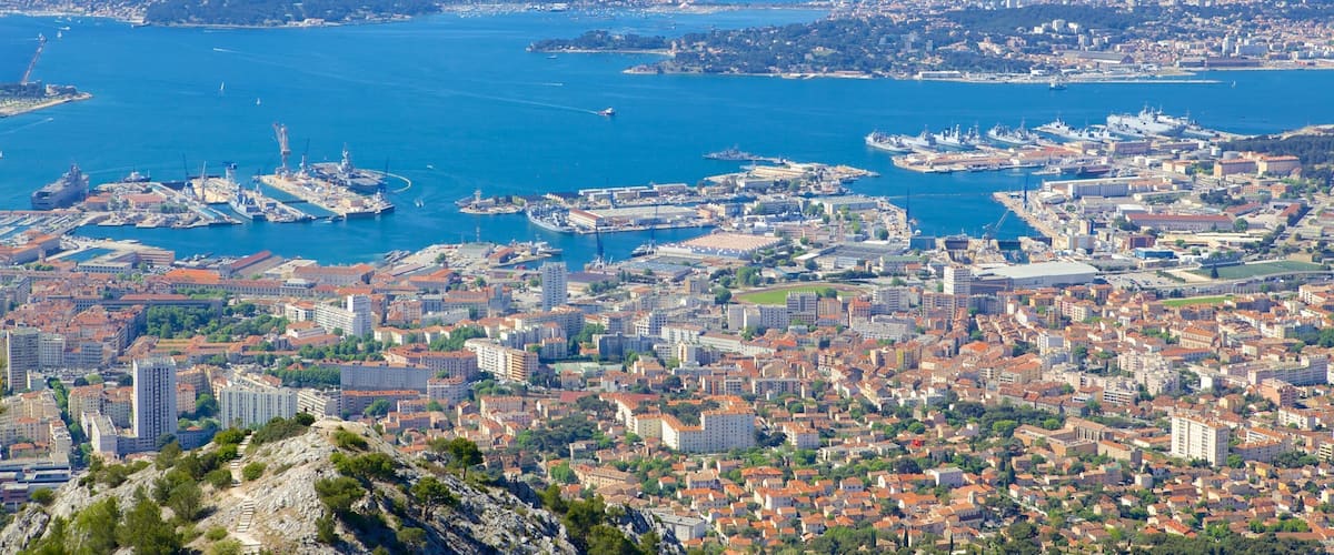 Mont Faron featuring a city and landscape views
