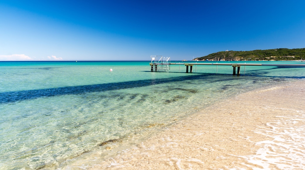 crystal clear water on Pampelonne beach near Saint Tropez in south France