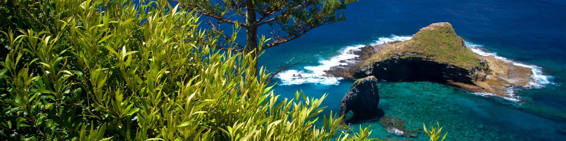 Norfolk Island National Park mit einem Inselansicht und allgemeine Küstenansicht