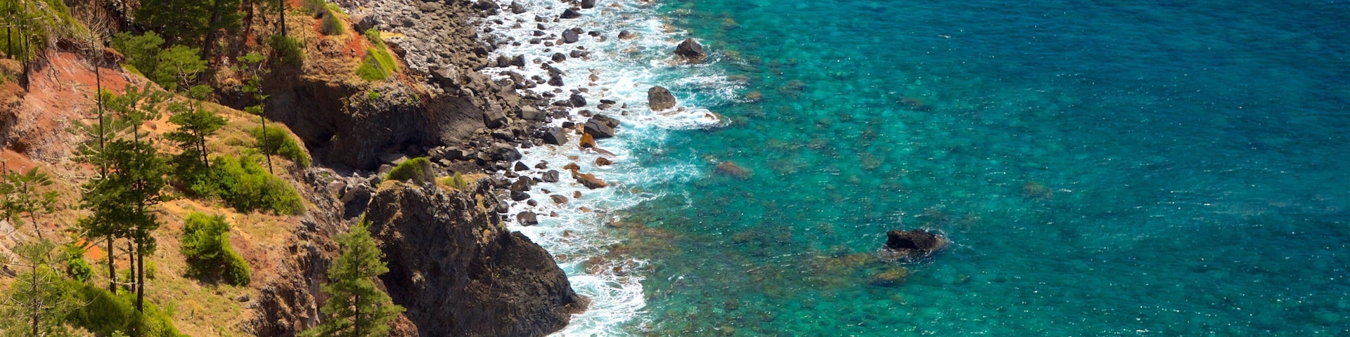 Anson Bay Beach showing rugged coastline and general coastal views