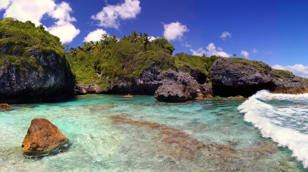 Limu showing rocky coastline and colorful reefs