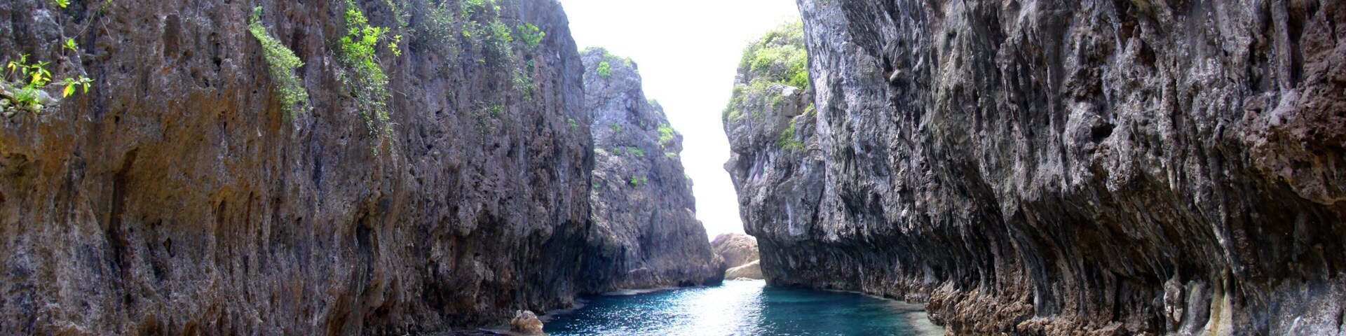 Matapa Chasm featuring rugged coastline and a gorge or canyon