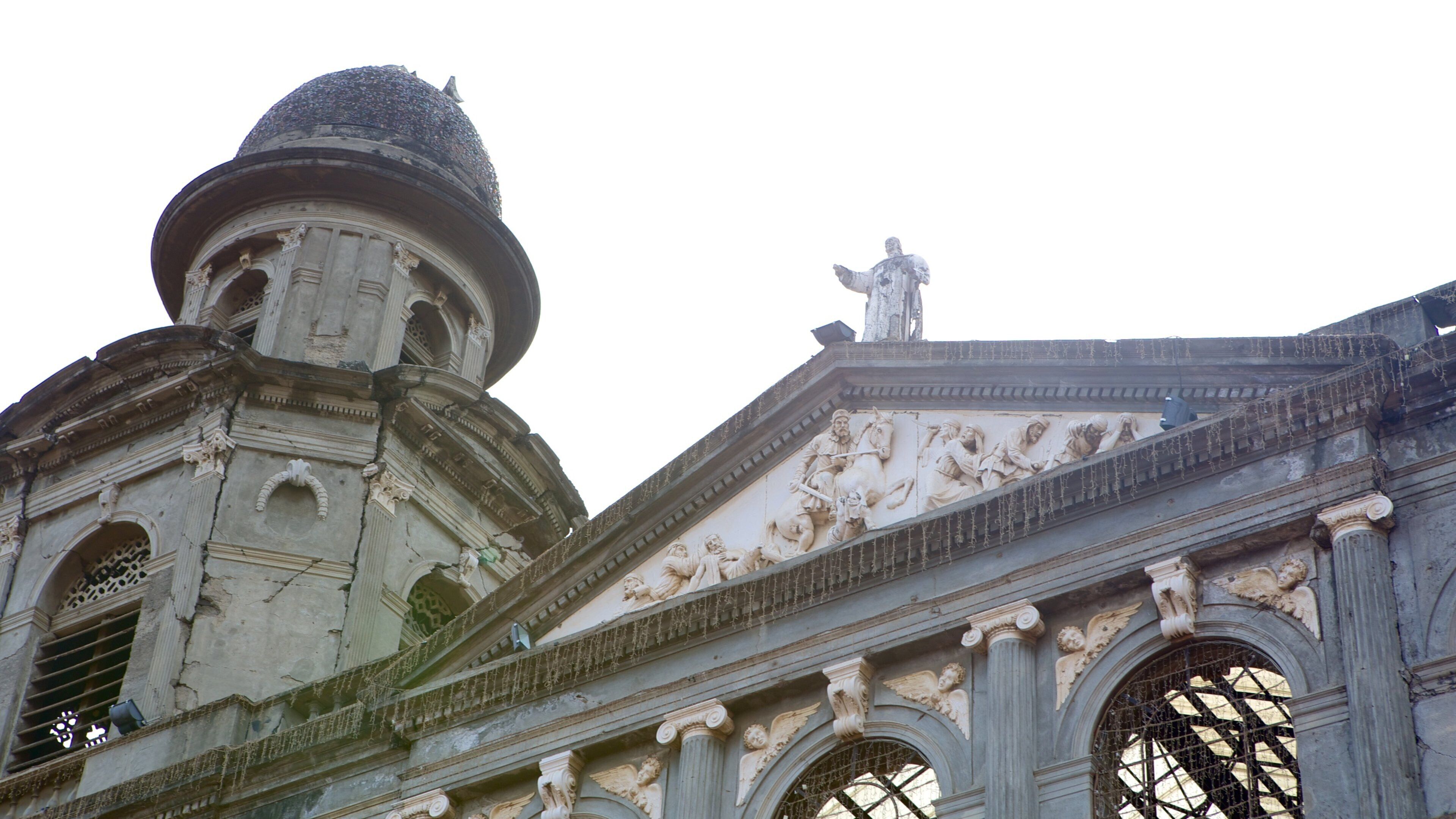 Managua Cathedral featuring heritage architecture, a church or cathedral and religious elements