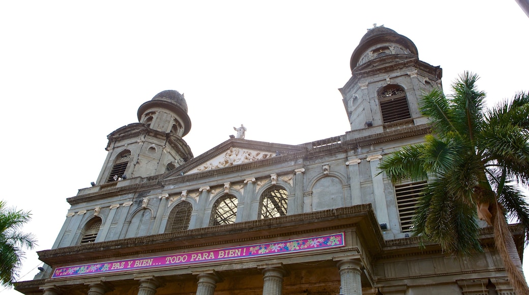 Managua Cathedral featuring religious elements, a church or cathedral and heritage architecture