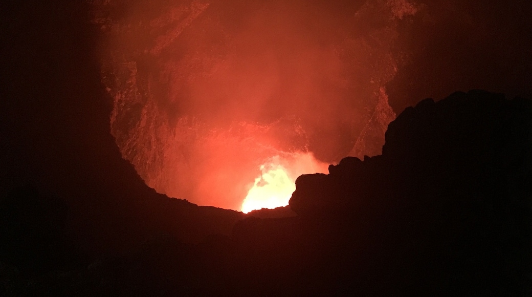 The best time to see Masaya is at night so you can see the glow of the lava. Peering into the volcano you can see the lava flowing. There is usually a line of cars waiting to get to the top, as they only let a certain amount in at a time for about 20 minutes. There are vendors on the side of the road where we got some food and goodies. A must see in Nicaragua!