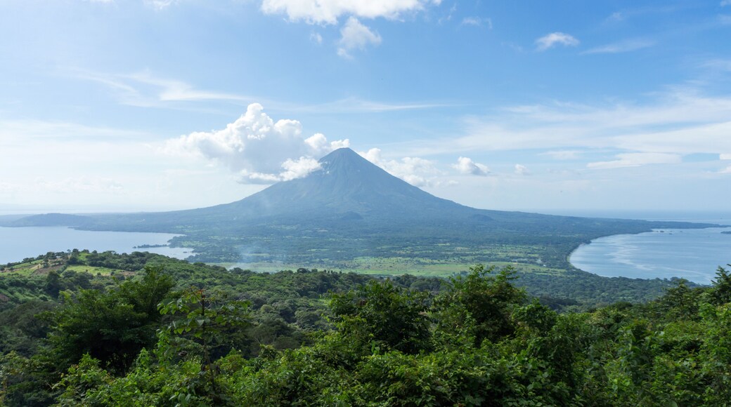 View of Ometepe Island and Concepcion Volcano from the Peak of Maderas Volcano