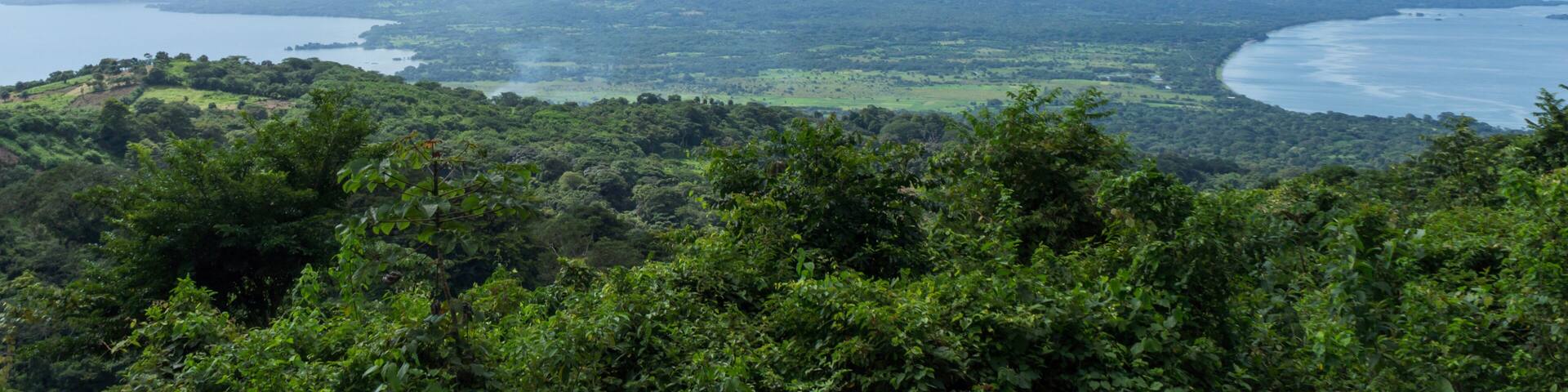 View of Ometepe Island and Concepcion Volcano from the Peak of Maderas Volcano