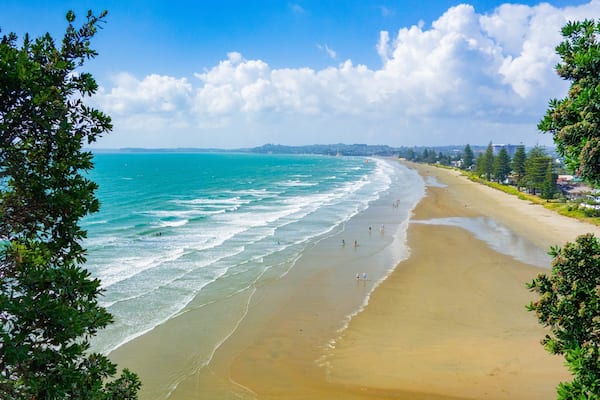 Orewa Beach featuring general coastal views, a beach and landscape views