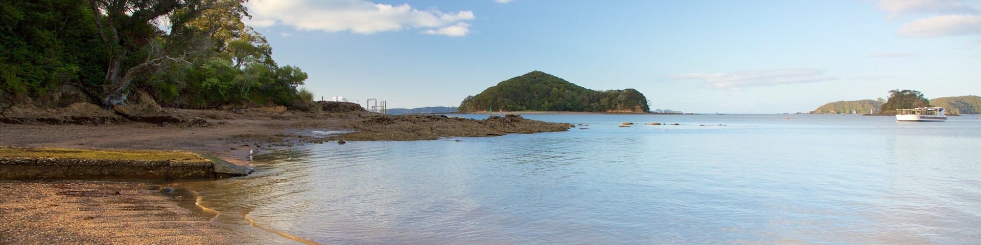 Paihia Beach featuring a pebble beach and a bay or harbour