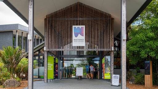 Waitangi Treaty Grounds showing signage